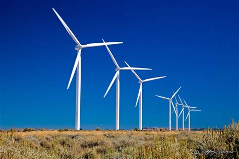 Wind Turbines And Blue Sky - Jeffrey Favero Fine Art Photography