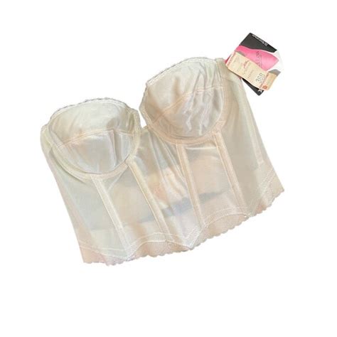 S Vintage Nude Strapless Bustier Backless Vint Gem