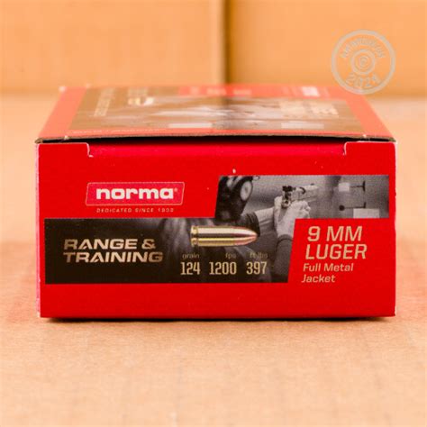 50 Rounds of 9mm 124 Grain Norma FMJ Ammo at AmmoMan.com