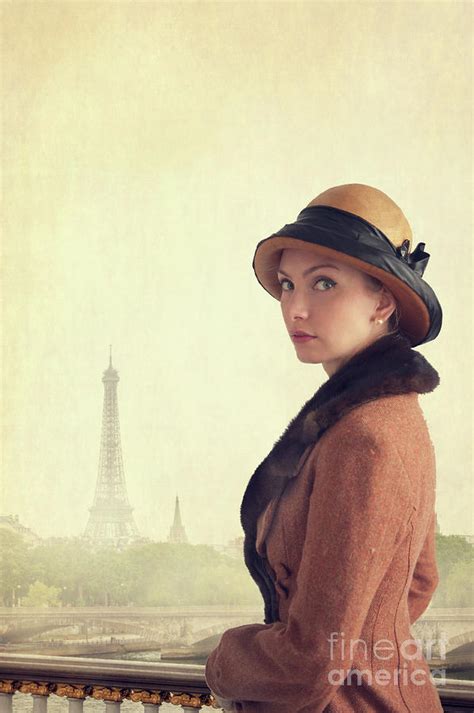 Edwardian Woman Wearing A Cloche Hat In Paris Photograph By Lee Avison