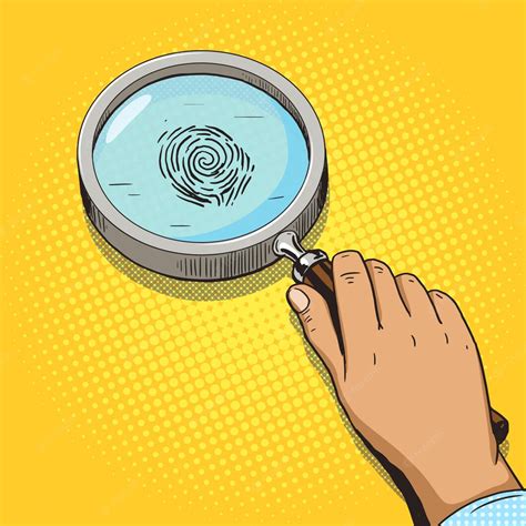 Premium Vector Hand With Magnifying Glass Pop Art Vector