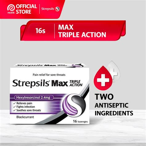 Strepsils Max Triple Action Blackcurrant 16 S Shopee Malaysia