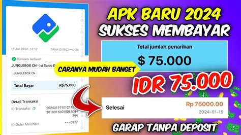 BARU LAGI Rp75 000 MASUK 1 DETIK Apk Penghasil Saldo Dana Tercepat