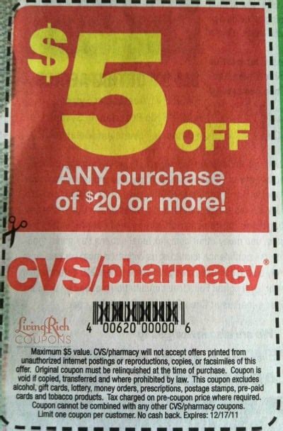 Possible New CVS Coupon: $5 Off $20 + Deals | Living Rich With Coupons®Living Rich With Coupons®