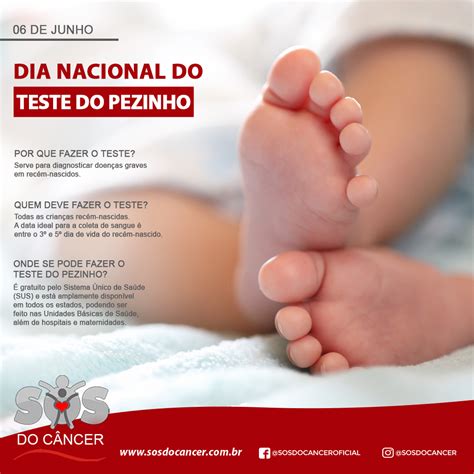 Dia Nacional do Teste do Pezinho SOS do Câncer