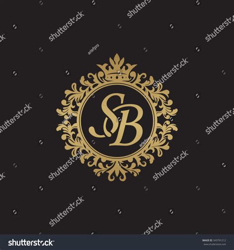 Sb Initial Luxury Ornament Monogram Logo Stock Vector 343791212