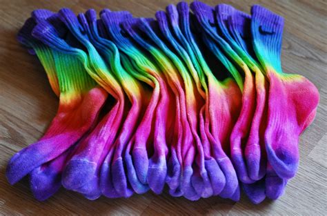 Rainbow Tie Dye Nike Socks Rainbow Ombre Hand By Dardezdesigns