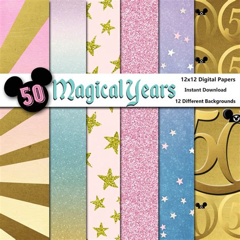 50 Magical Years DisneyWorld 50th Birthday Celebration Etsy