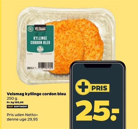 Velsmag Kyllinge Cordon Bleu Tilbud Hos Netto