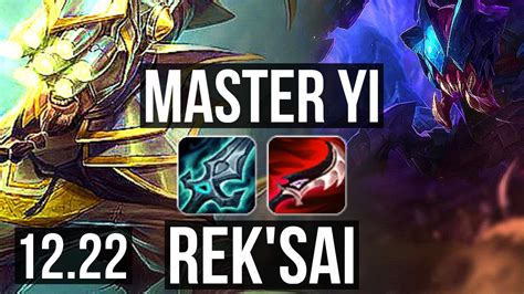 MASTER YI Vs REK SAI JNG 10 0 2 71 Winrate Legendary EUW