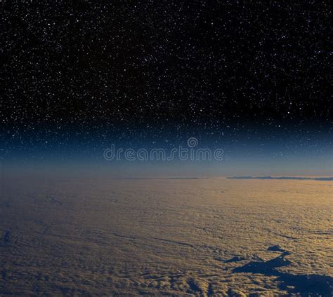 High Altitude View Of The Earth In Space Stock Image Image Of