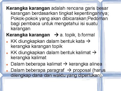 Kerangka Karangan Contoh Format Kk Formal Kerangka Karangan