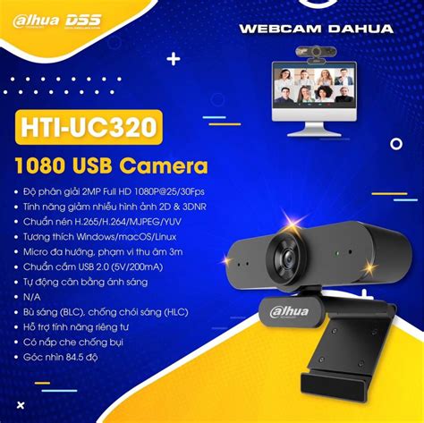 Webcam DAHUA HTI UC320 1080P giá tốt tại Đà nẵng DTS Smart