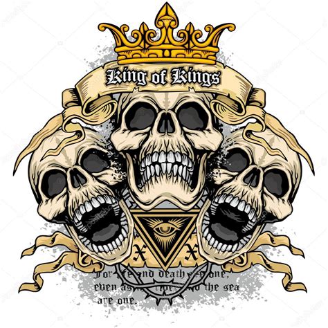 Grunge Skull Coat Of Arms Stock Vector Image By Amid