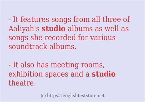 Studio Use In Sentences EnglishTestStore Blog