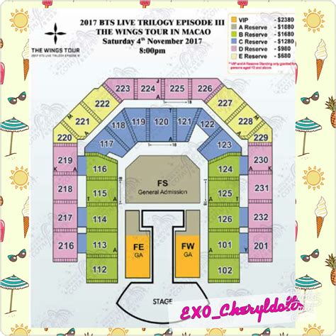 Cotai Arena Seating Chart A Visual Reference Of Charts Chart Master