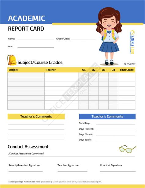 14 Free Editable Result And Report Card Formats In Ms Word