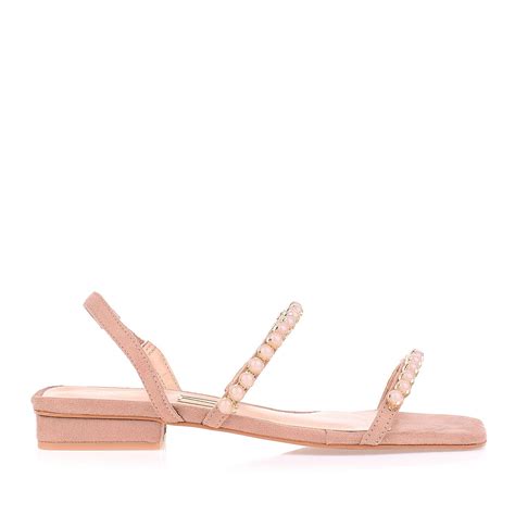 Flat Camurça Nude UZA Shoes Sapatos Femininos