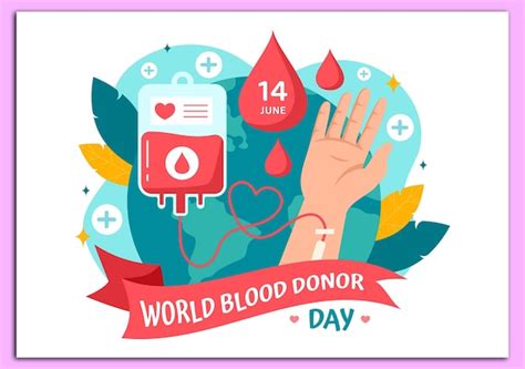 Premium Vector World Blood Donor Day Vector Illustration On June 14