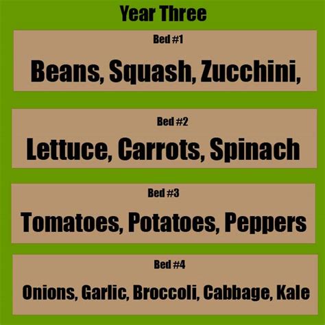 Crop Rotation Diagram Year Three - Our Stoney Acres