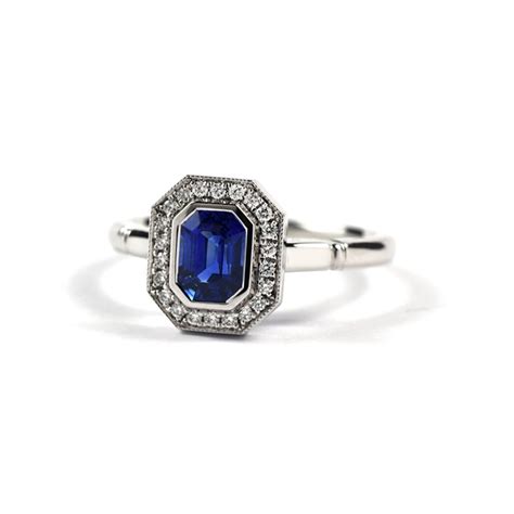 Sapphire Art Deco Ring Stonechat Jewellers