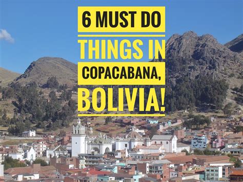 6 Things to do in the Resort Like Lake Town of Copacabana, Bolivia!