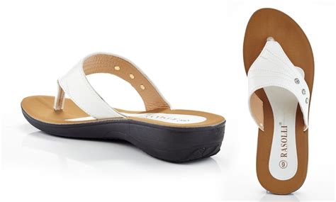Rasolli Rena Womens Thong Style Comfort Sandals Size 6 Groupon