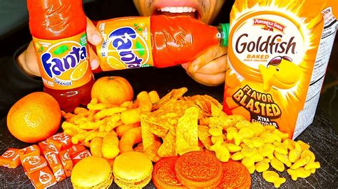 Asmr Eating Only Orange Food Edible Fanta Soda Bottle Cheetos Doritos