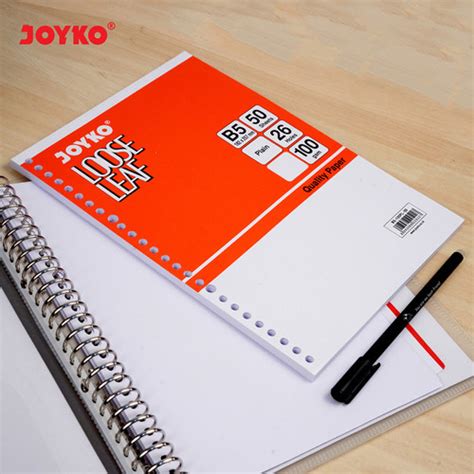 Jual Loose Leaf Joyko 100 Gsm 50 Lembar Polos Plain A5 Jakarta