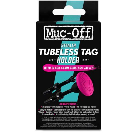 Muc Off Tubeless Tag Holder Mm Valve Kit Black Pink Bike