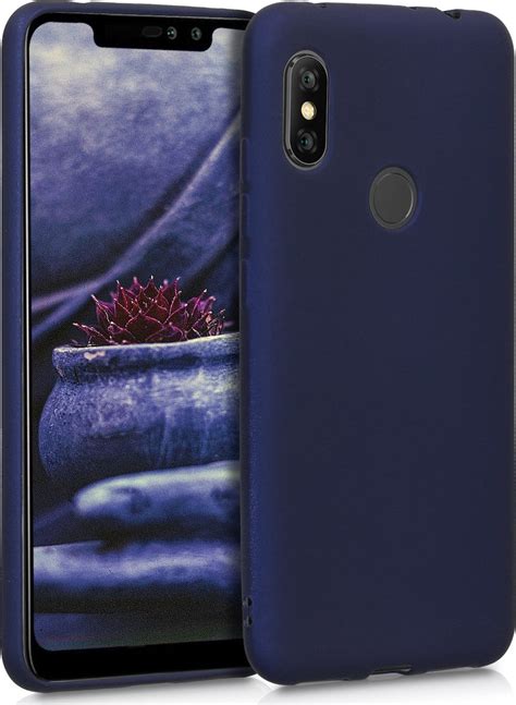 Kwmobile Back Cover Σιλικόνης Metallic Blue Xiaomi Redmi Note 6 Pro