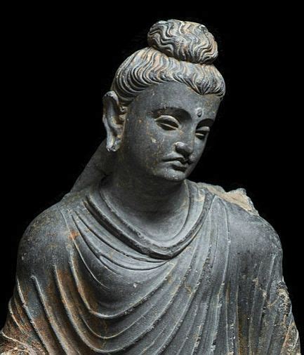 Standing Buddha Gandhara 2nd Early 3rd Century Grey Schist