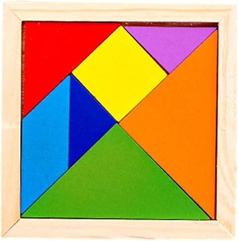 Wushuang Tangrams pour Enfants 7 pièces Classiques en Bois Tangram