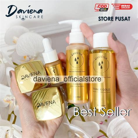 Jual Daviena Skincare Paket Gold Series Official Store Daviena