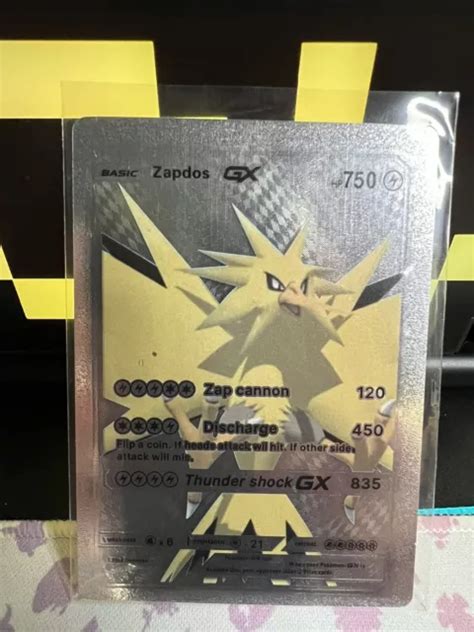 Carta PokÈmon Fan Art Zapdos Gx Basic Silver Card Eur 600