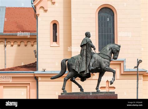 Zrenjanin, Serbia - April 29, 2023: The monument to King Peter I ...