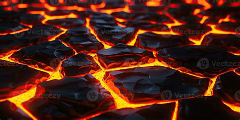 Molten Lava Texture Background Ground Hot Lava Burning Coals Crack Surface Abstract Nature