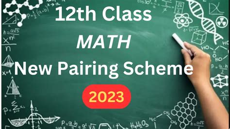 12th Class Math Pairing Scheme 2023 Math 10th Pairing Scheme 2023