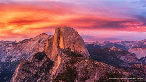 Hd Wallpaper Half Dome From Glacier Point Yosemite Np California National Parks