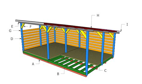 12x20 11 Cord Firewood Shed Roof Plans