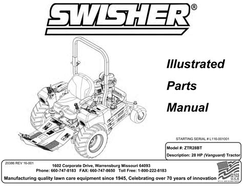 Swisher ZTR28BT Zero Turn Riding Mower Owner Manual Manualzz