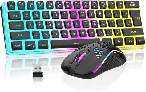 Amazon RedThunder Combo de teclado y mouse inalámbricos 60 para