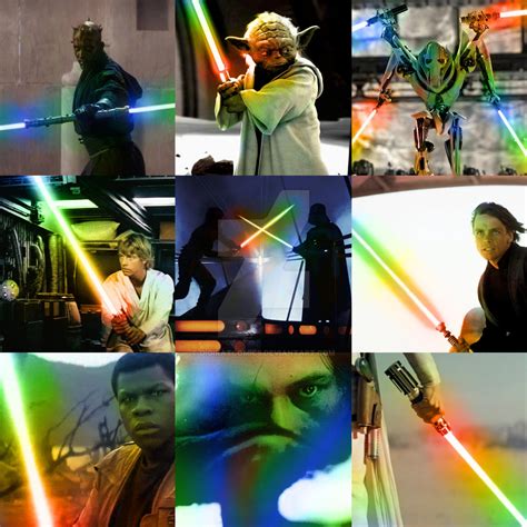 Rainbow Lightsabers By Digiratcomics On Deviantart