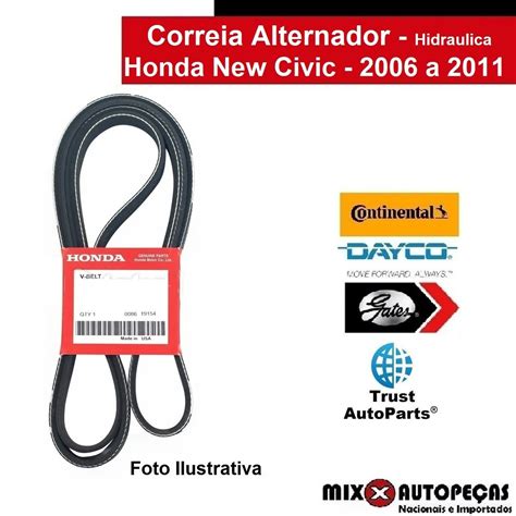 Correia Poly V Honda New Civic 1 8 2007 A 2011 C Direcao Hid