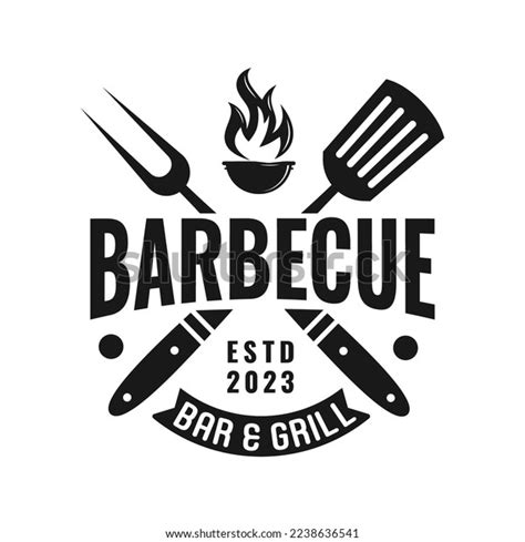 Barbecue Bar Grill Vector Logo Design Stock Vector (Royalty Free) 2238636541 | Shutterstock