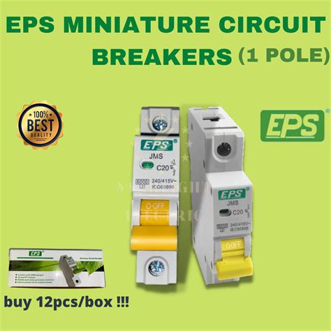 EPS MCB 1POLE MINIATURE CIRCUIT BREAKERS 6KA 6A 10A 16A 20A 32A 40A