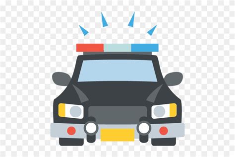 Oncoming Police Car Emoji Vector Icon Free Download - Police Car Emoji ...