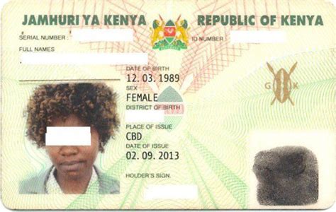 Kenyan Id Sample Card Templates Printable Identity Cards