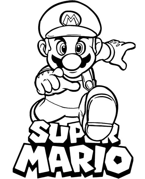 Top Quality Mario Coloring Page