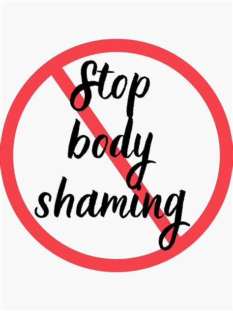 Stop Body Shaming Manifest This Beautiful Concept Sticker For Sale By